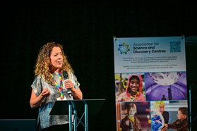Shaaron Leverment speaking at ASDC25