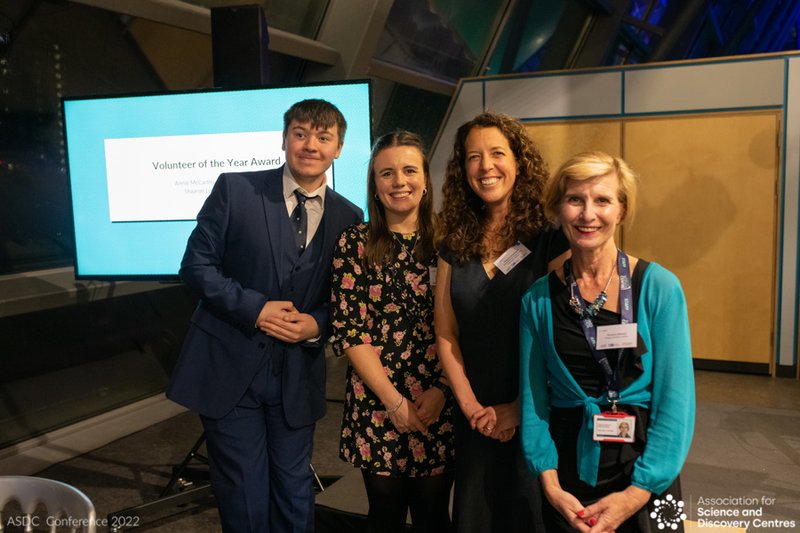 ASDC award winner Stuart Philips with Annie McCarthy, Shaaron Leverment and Florence Edmonds