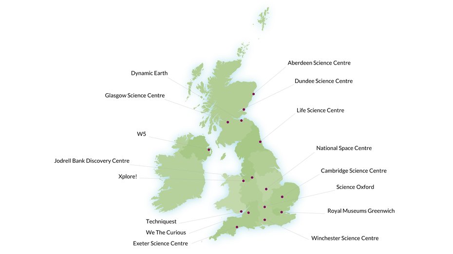 ASDC_Valuing Inclusion map of science centres