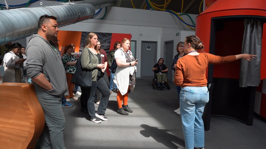 Accessibility Unlocked delegates on a guided tour of Winchester Science Centre
