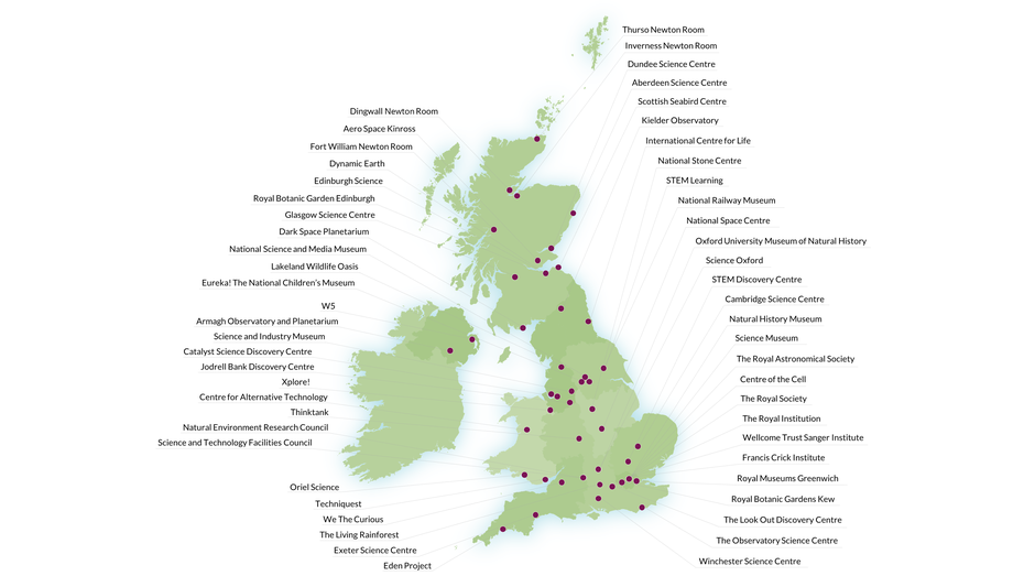 Map of the ASDC membership 2023-24 (no title or logo)