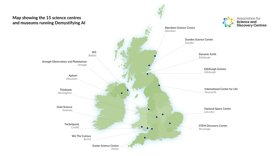 Map showing Demystifying AI partners (2)