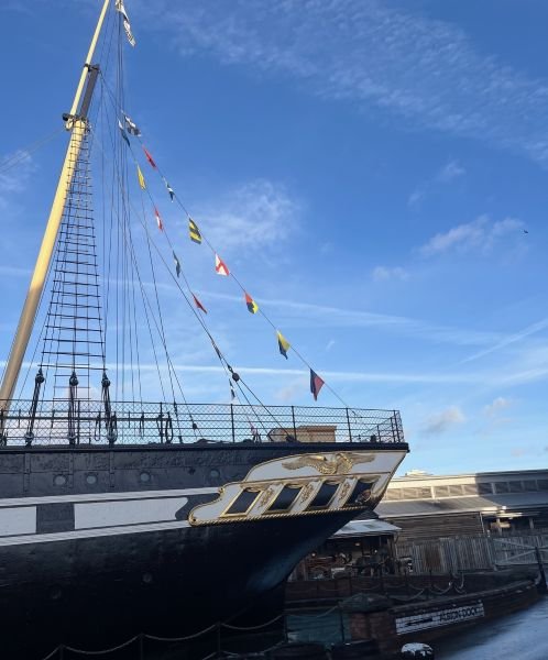 Photo of the SS Great Britain ship from the side