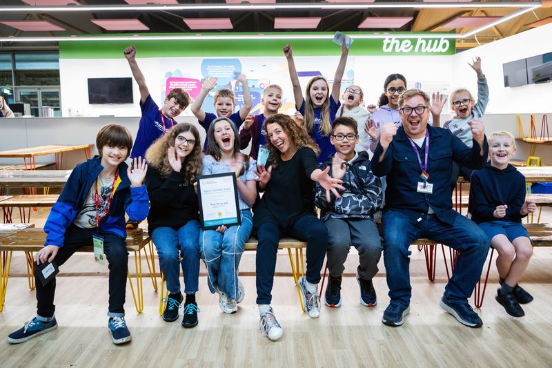 Wonderseekers Young Steering Group and Ben Ward with ASDC's Shaaron Leverment